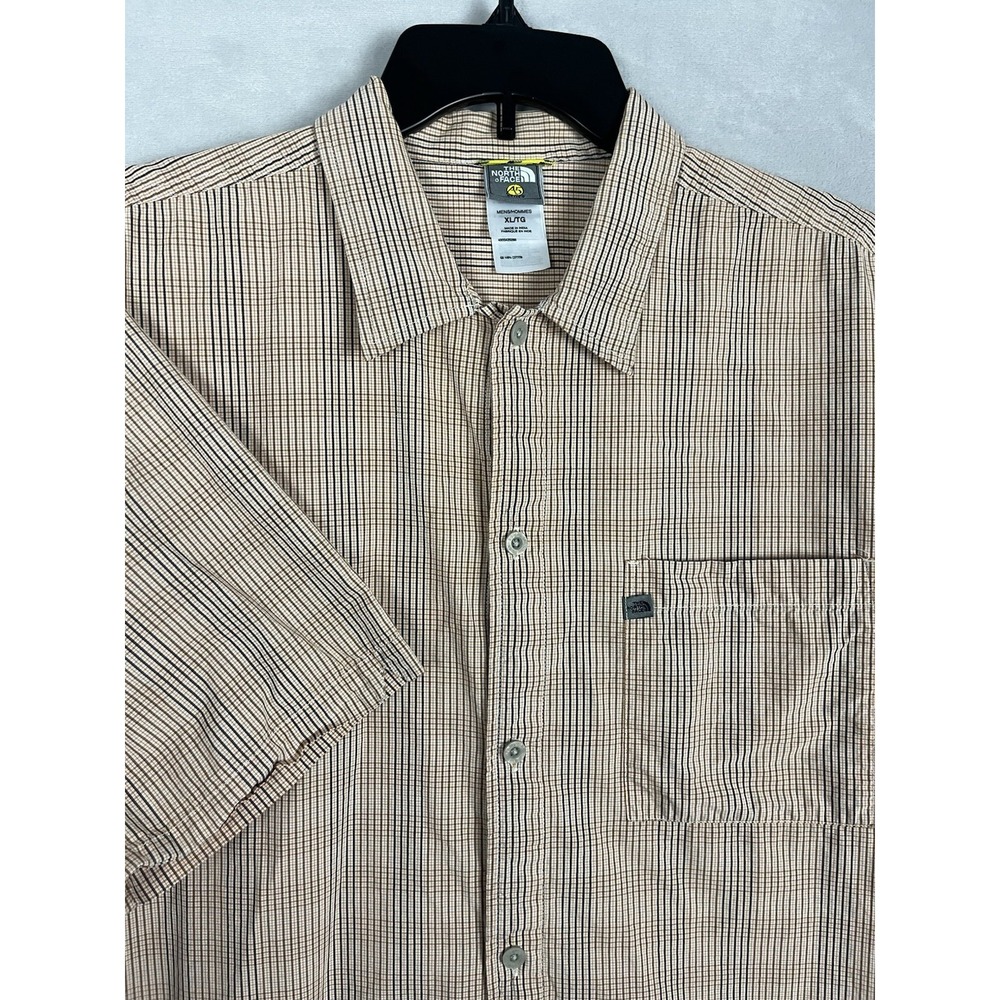 Vtg The North Face Shirt Men XL Orange Check A5 Series Button Up Pocket Casual